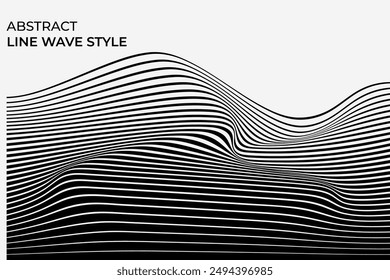 Las líneas onduladas son líneas curvas y suaves que imitan el movimiento ondulado de las ondas. Crean una sensación de fluidez y movimiento, a menudo utilizados en el arte y el diseño para evocar calma o energía.