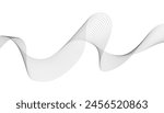 Wave lines smooth flowing dynamic isolated on white background. Technology, digital, communication, science, music concept vector background illustration