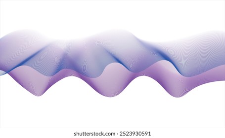 Wave lines smooth flowing dynamic blue purple pink gradient isolated on white background for concept of technology, pink abstract background. Abstract background with lines.