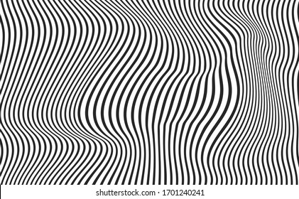 Wave Lines Strip Pattern Background