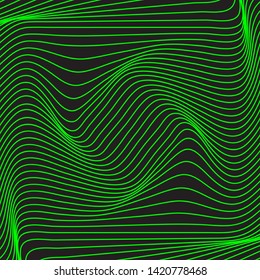 Wave lines texture psychodelic elements