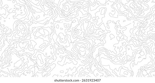 linhas de onda Mapa topográfico.Mapa topográfico vetorial contínuo fundo.Alívio geográfico das montanhas. Linhas abstratas background.Modern design com fundo branco com design de padrão ondulado topográfico.