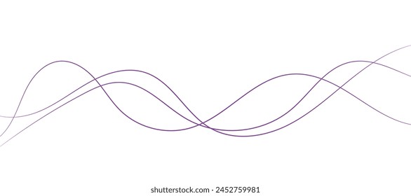 Wave lines vector illustration. Curve wave seamless pattern. Line art striped graphic template.
