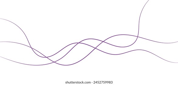 Wave lines vector illustration. Curve wave seamless pattern. Line art striped graphic template.
