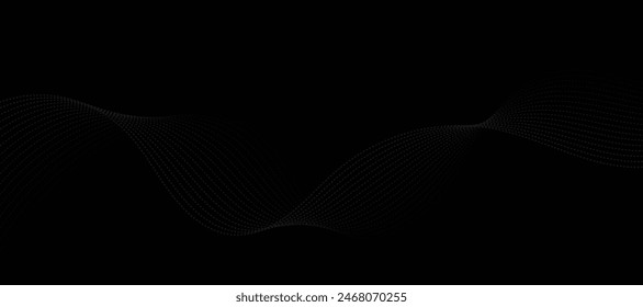 Wave lines vector illustration. Curve wave seamless pattern. Line art striped graphic template.
