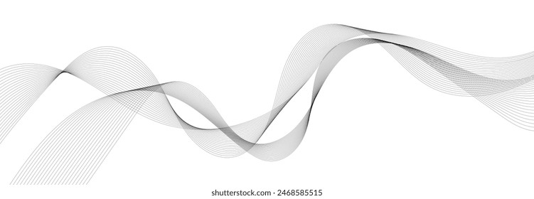 Ilustración vectorial de líneas de onda. Patrón sin fisuras de onda de curva. Plantilla gráfica de rayas.