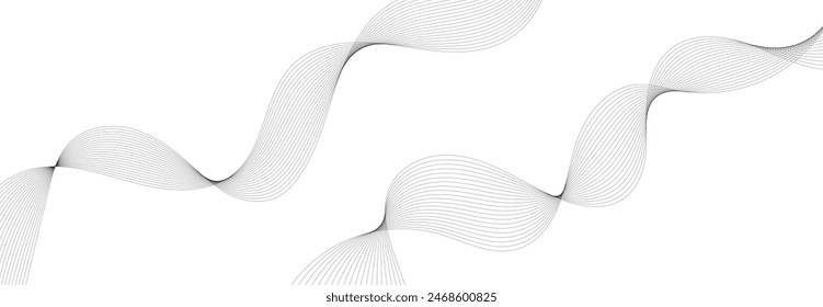 Ilustración vectorial de líneas de onda. Patrón sin fisuras de onda de curva. Plantilla gráfica de rayas.