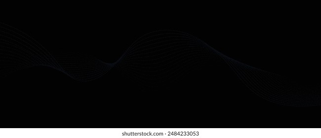 Wave lines vector illustration. Curve wave seamless pattern. Line art striped graphic template.
