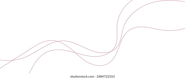 Wave lines vector illustration. Curve wave seamless pattern. Line art striped graphic template.