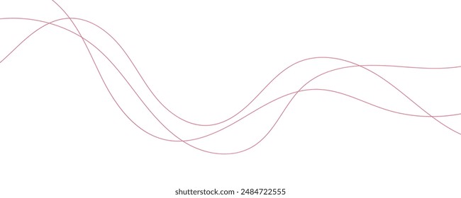 Wave lines vector illustration. Curve wave seamless pattern. Line art striped graphic template.