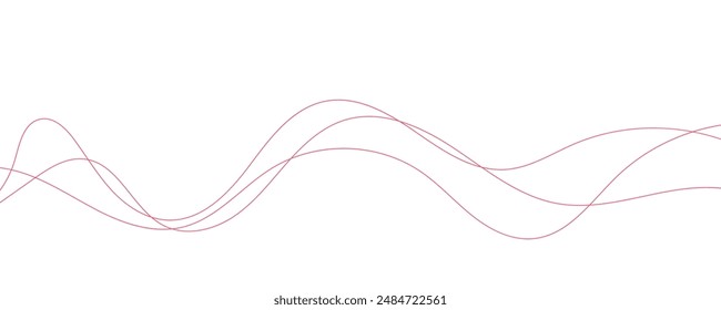 Wave lines vector illustration. Curve wave seamless pattern. Line art striped graphic template.