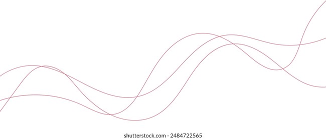 Wave lines vector illustration. Curve wave seamless pattern. Line art striped graphic template.