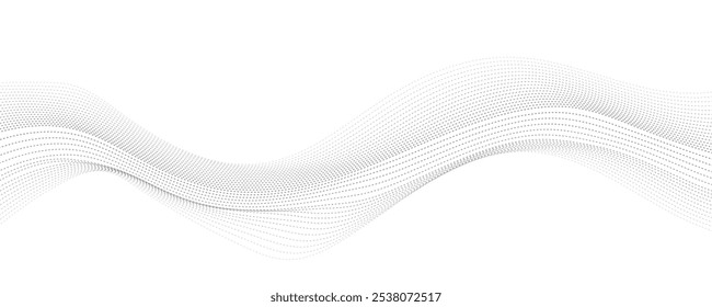 Wave lines vector illustration. Curve wave seamless pattern. Line art striped graphic template.	