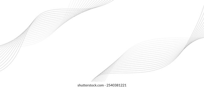 Wave lines vector illustration. Curve wave seamless pattern. Line art striped graphic template.	