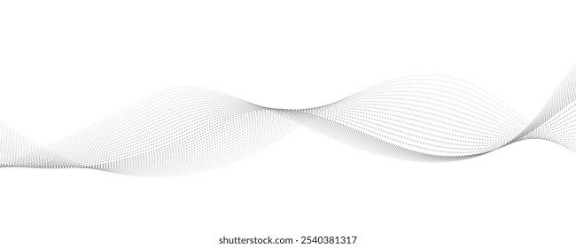 Wave lines vector illustration. Curve wave seamless pattern. Line art striped graphic template.	
