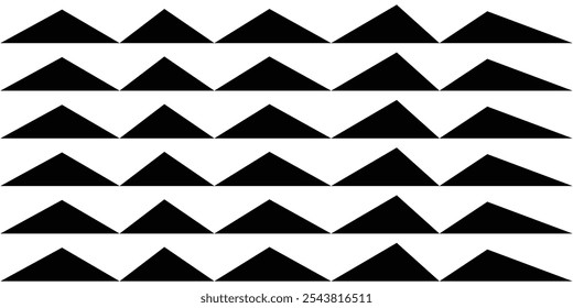 Vector de líneas ondulatorias. Conjunto de bordes en zigzag y ondulados sin costuras. Elementos de diseño de Vector. Líneas onduladas negras. Eps 10.