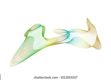 wave lines wavy abstract colorful for brochure and website design on white background. vector illustration