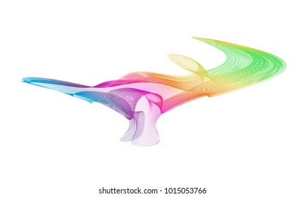 wave lines wavy abstract colorful for brochure and website design on white background. vector illustration