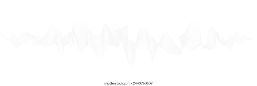 Wave lines. White digital background. Wavy neutral texture. Wide technology wallpaper. Modern simple design for brochure, poster or website. Vector illustration.