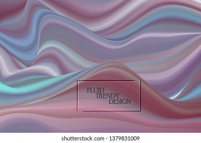 Wave liquid form blue and purple color background. Art design for your design project.