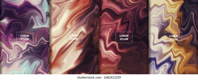 Wave Liquid Marble style texture illustration. Color background for banner, flyer, business card, poster, wallpaper, brochure