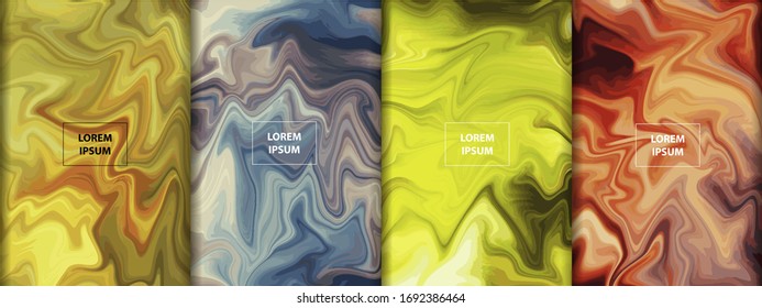 Ilustración de textura estilo mármol líquido ondulado. Fondo de color para banner, volante