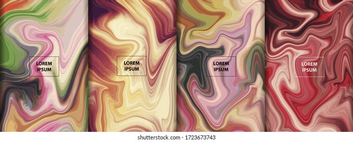 Wave Liquid Marble style texture illustration. Color background for banner, flyer, business card, poster, wallpaper, brochure