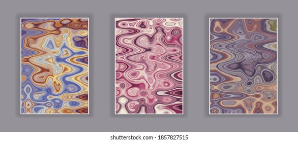 Wave Liquid Marble style texture illustration. Color background for banner, flyer, business card, poster, wallpaper, brochure
