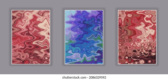Wave Liquid Marble style texture illustration. Color background for banner, flyer, business card, poster, wallpaper, brochure