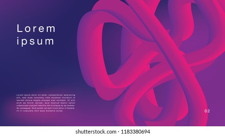 Wave Liquid purple abstract with 3D Effect.  Vector Illustration EPS10.