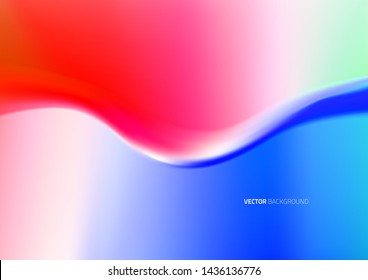 Wave Liquid shape in multi color background. Vector illustration EPS10