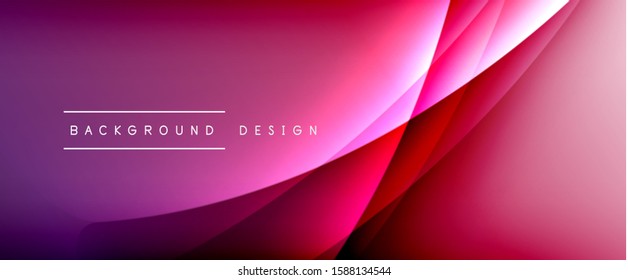Wave liquid style lines with shadows and light on gradient background. Trendy simple fluid color gradient abstract background with dynamic straight shadow line effect. Vector Illustration For