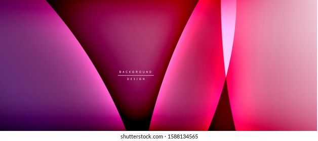 Wave liquid style lines with shadows and light on gradient background. Trendy simple fluid color gradient abstract background with dynamic straight shadow line effect. Vector Illustration For