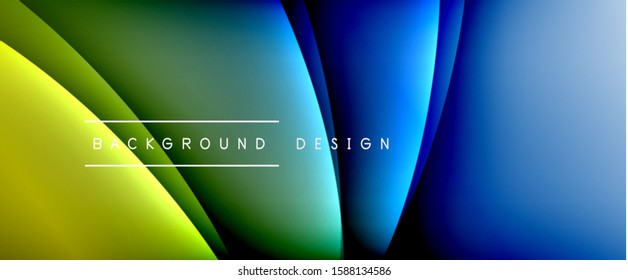 Wave liquid style lines with shadows and light on gradient background. Trendy simple fluid color gradient abstract background with dynamic straight shadow line effect. Vector Illustration For