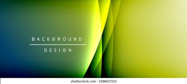 Wave liquid style lines with shadows and light on gradient background. Trendy simple fluid color gradient abstract background with dynamic straight shadow line effect. Vector Illustration For