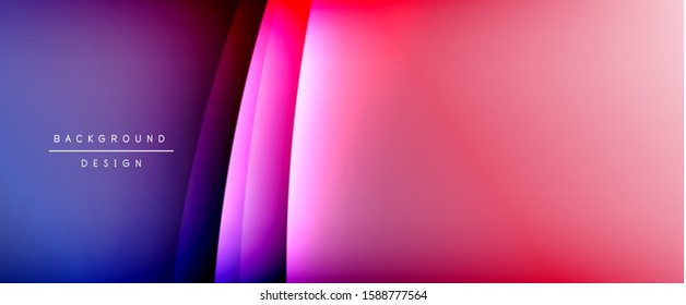 Wave liquid style lines with shadows and light on gradient background. Trendy simple fluid color gradient abstract background with dynamic straight shadow line effect. Vector Illustration For