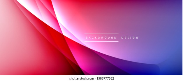 Wave liquid style lines with shadows and light on gradient background. Trendy simple fluid color gradient abstract background with dynamic straight shadow line effect. Vector Illustration For