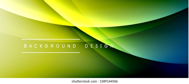 Wave liquid style lines with shadows and light on gradient background. Trendy simple fluid color gradient abstract background with dynamic straight shadow line effect. Vector Illustration For