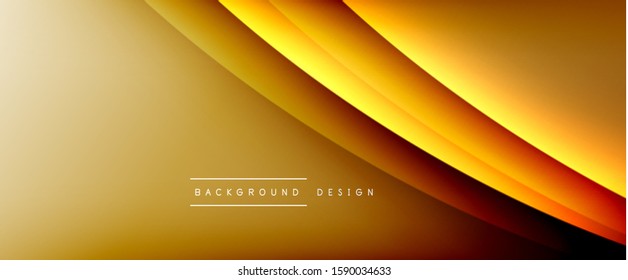 Wave liquid style lines with shadows and light on gradient background. Trendy simple fluid color gradient abstract background with dynamic straight shadow line effect. Vector Illustration For