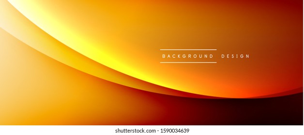 Wave liquid style lines with shadows and light on gradient background. Trendy simple fluid color gradient abstract background with dynamic straight shadow line effect. Vector Illustration For