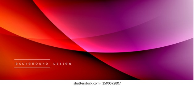 Olear líneas de estilo líquido con sombras y luz sobre el fondo del degradado. Fondo abstracto de degradado de color simple y moderno con efecto de línea de sombra recta dinámica. Ilustración de vectores para