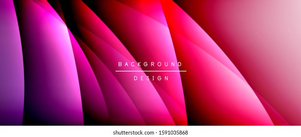 Olear líneas de estilo líquido con sombras y luz sobre el fondo del degradado. Fondo abstracto de degradado de color simple y moderno con efecto de línea de sombra recta dinámica. Ilustración de vectores para