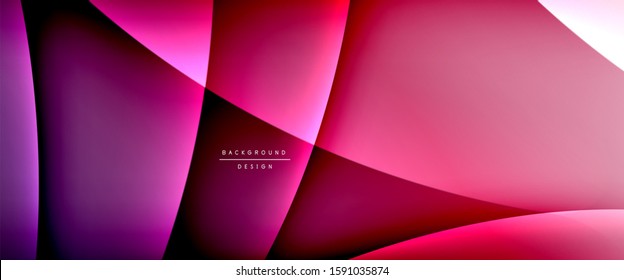 Olear líneas de estilo líquido con sombras y luz sobre el fondo del degradado. Fondo abstracto de degradado de color simple y moderno con efecto de línea de sombra recta dinámica. Ilustración de vectores para