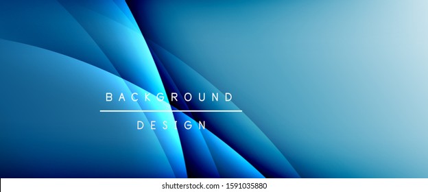 Wave liquid style lines with shadows and light on gradient background. Trendy simple fluid color gradient abstract background with dynamic straight shadow line effect. Vector Illustration For