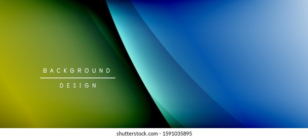 Wave liquid style lines with shadows and light on gradient background. Trendy simple fluid color gradient abstract background with dynamic straight shadow line effect. Vector Illustration For