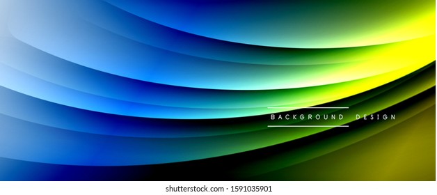 Olear líneas de estilo líquido con sombras y luz sobre el fondo del degradado. Fondo abstracto de degradado de color simple y moderno con efecto de línea de sombra recta dinámica. Ilustración de vectores para