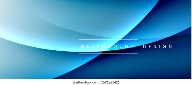 Wave liquid style lines with shadows and light on gradient background. Trendy simple fluid color gradient abstract background with dynamic straight shadow line effect. Vector Illustration For
