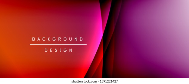 Olear líneas de estilo líquido con sombras y luz sobre el fondo del degradado. Fondo abstracto de degradado de color simple y moderno con efecto de línea de sombra recta dinámica. Ilustración de vectores para