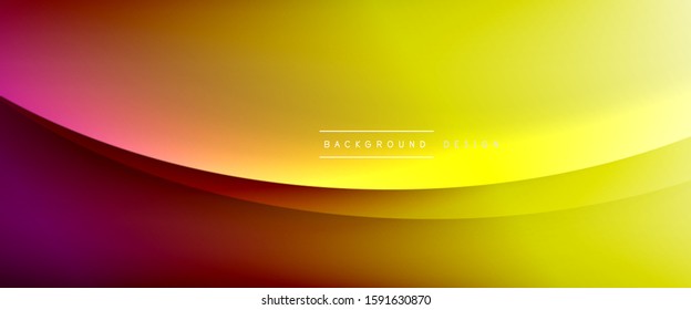 Wave liquid style lines with shadows and light on gradient background. Trendy simple fluid color gradient abstract background with dynamic straight shadow line effect. Vector Illustration For