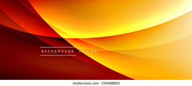 Olear líneas de estilo líquido con sombras y luz sobre el fondo del degradado. Fondo abstracto de degradado de color simple y moderno con efecto de línea de sombra recta dinámica. Ilustración de vectores para